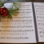 Music singing caroling sheet music